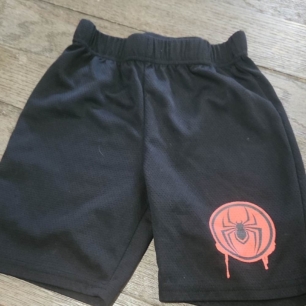 Spiderman Black Kids Shorts